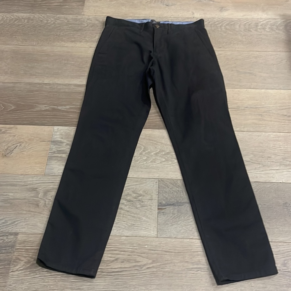 Men’s GAP Black Khakis Slim Stretch Flay Front 30W 32L